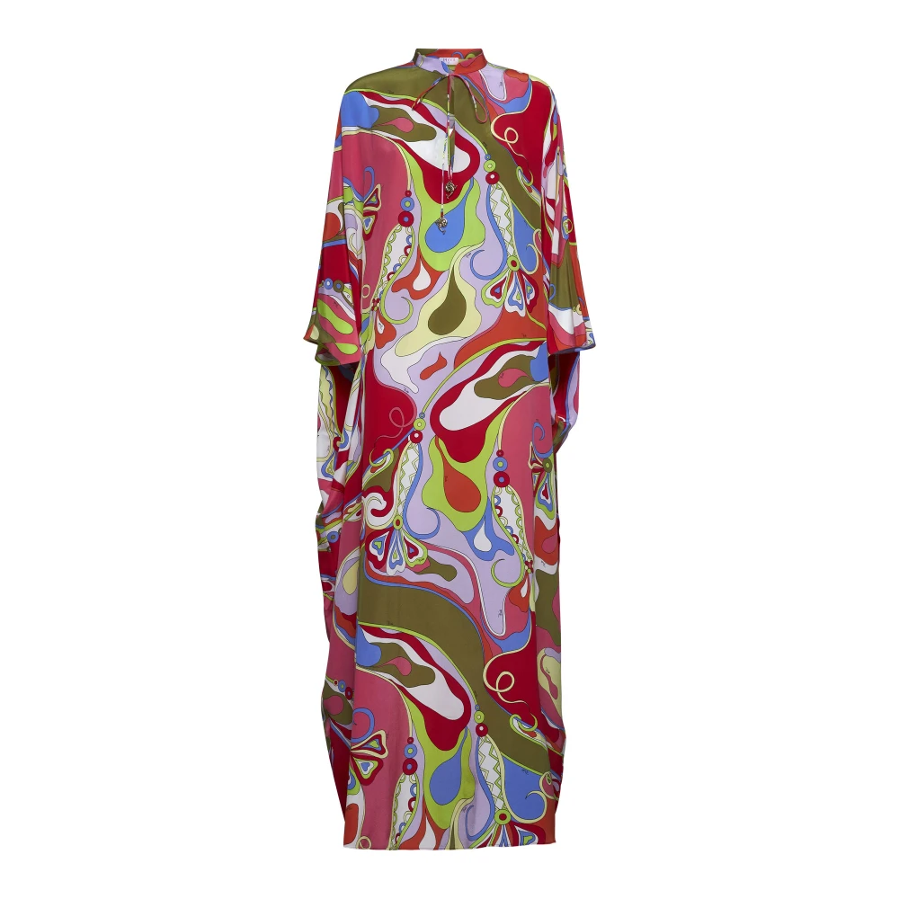 EMILIO PUCCI Stijlvolle Kaftan Jurk Multicolor Dames