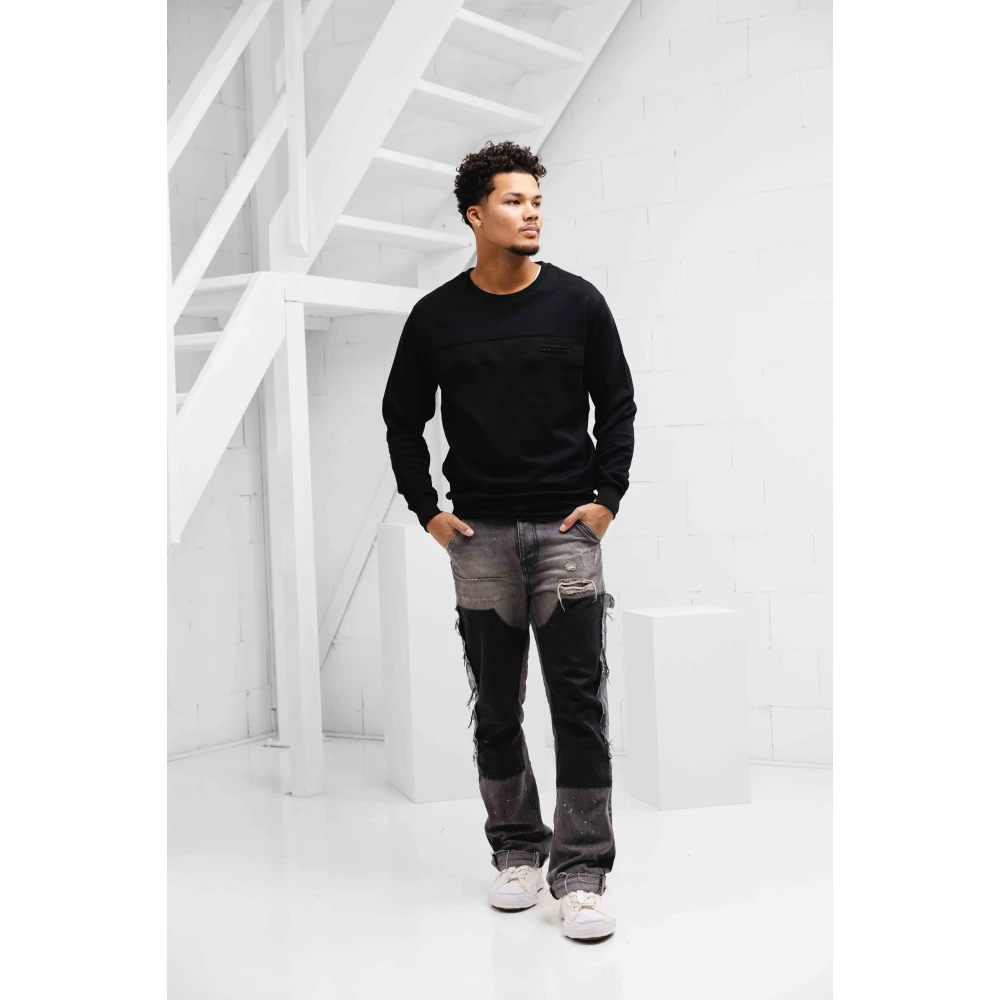 Iceberg Geborduurde Logo Sweater Zwart Heren Black Heren
