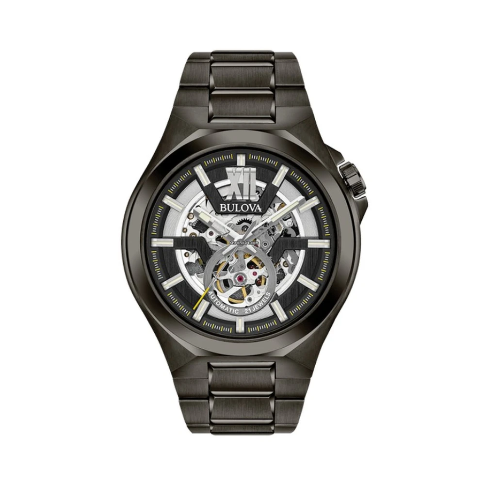 Bulova Maquina Watch Black, Herr