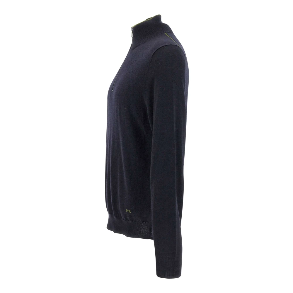 Paul Smith Heren Merinowol Trui Marineblauw Blue Heren