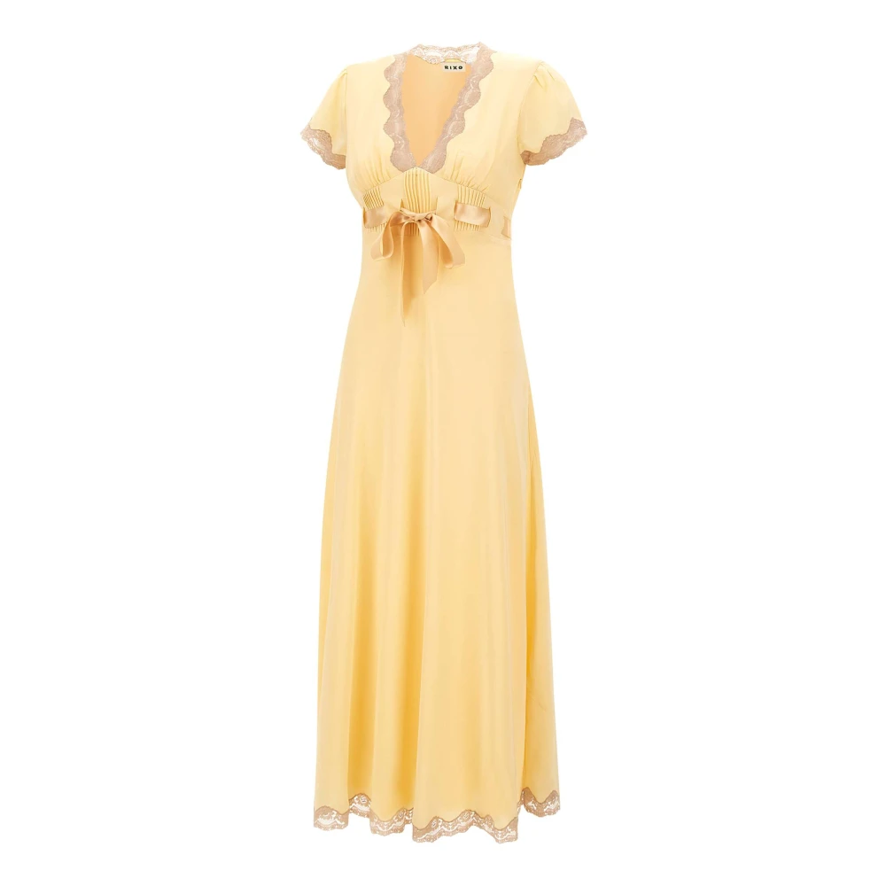 Rixo Women's Yellow Marlice Silk Midi Dress - Maxi Dresses - Xs - Dresses