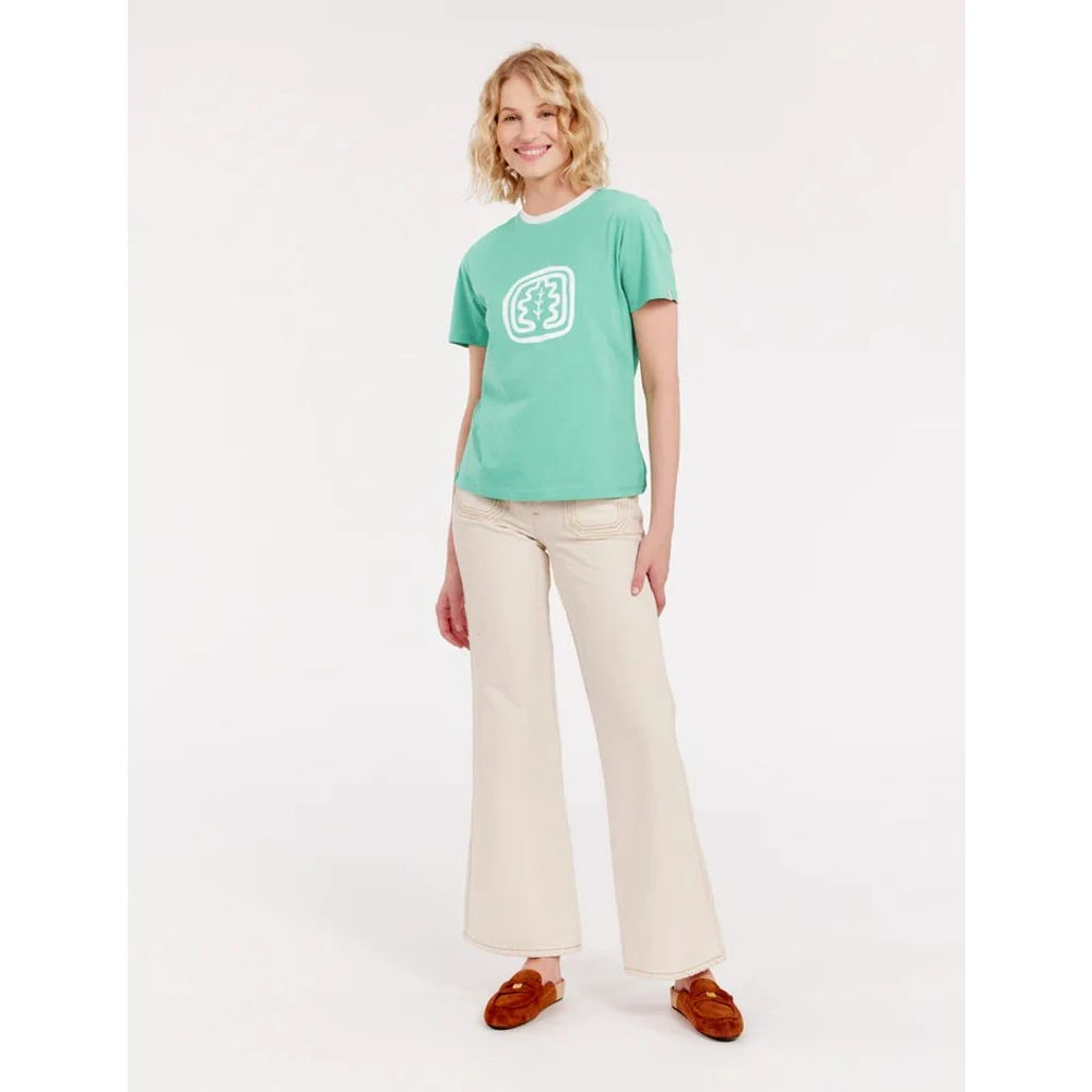 Ines De La Fressange Paris Iconische Groene Ronde Hals T-shirt Green Dames
