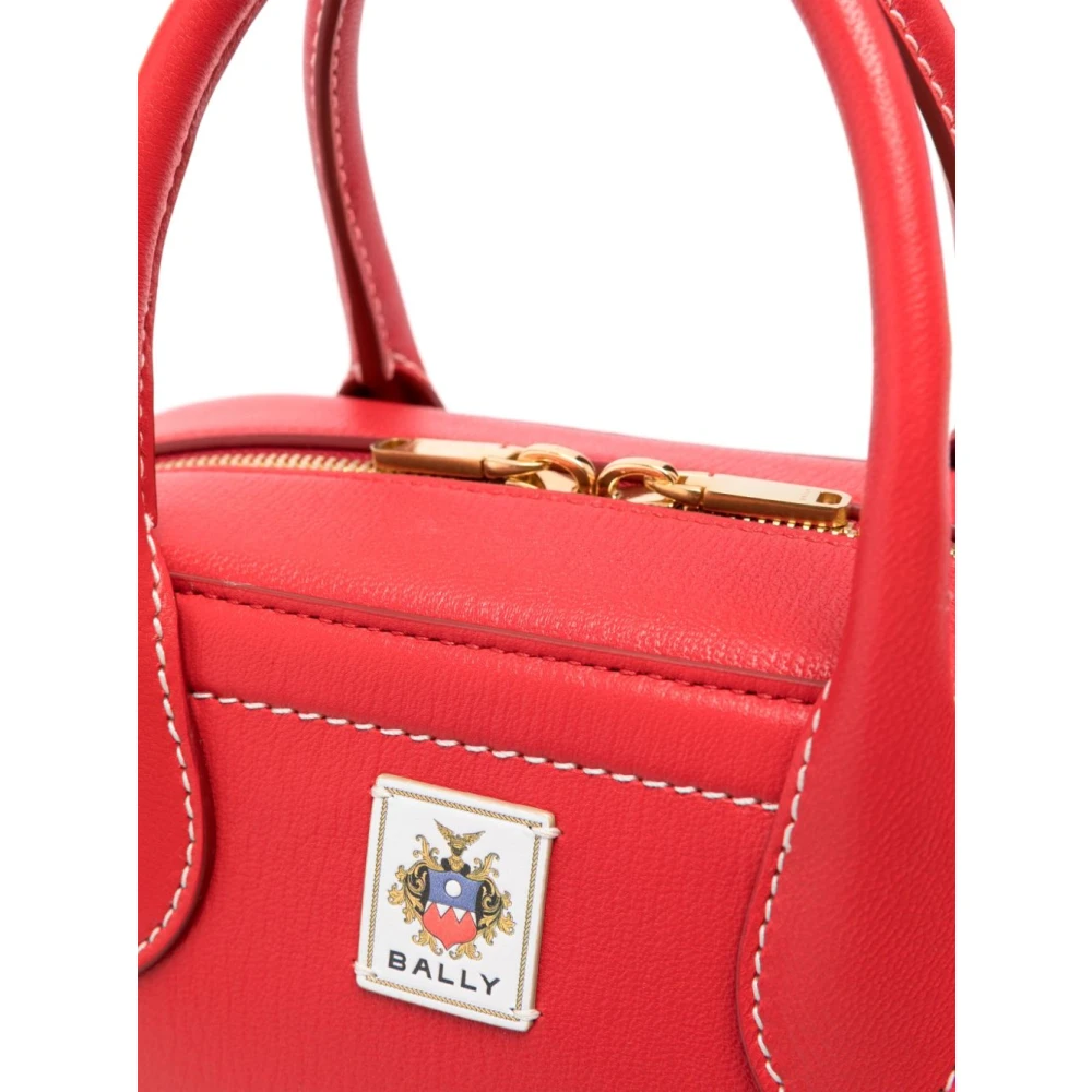 Bally Rode Schoudertas met Rits Red Dames