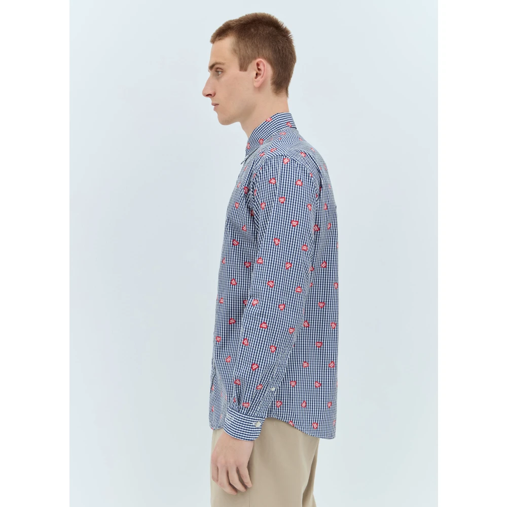 Human Made Gingham Heart Shirt Multicolor Heren