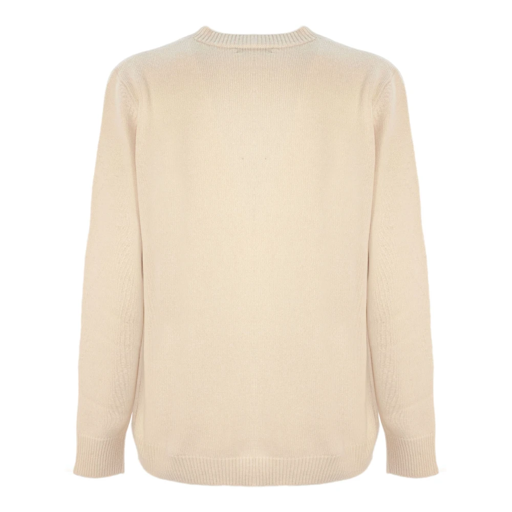 Mauro Grifoni Beige Wol V-Hals Diamant Vest Beige Heren