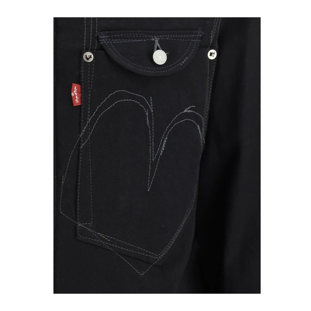 Junya Watanabe Klassieke wollen overhemd met knoopsluiting Black Heren