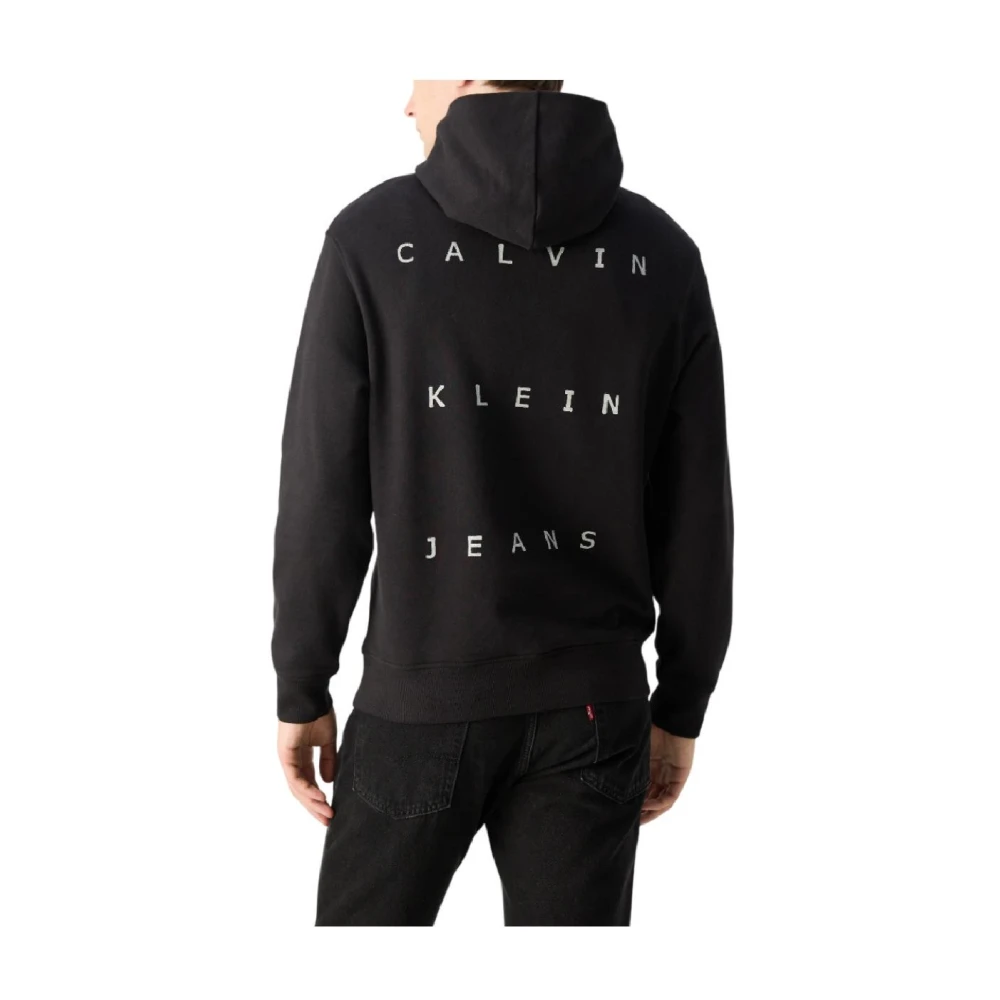 Calvin Klein Moderne Grafische Hoodie Stamp Black Heren