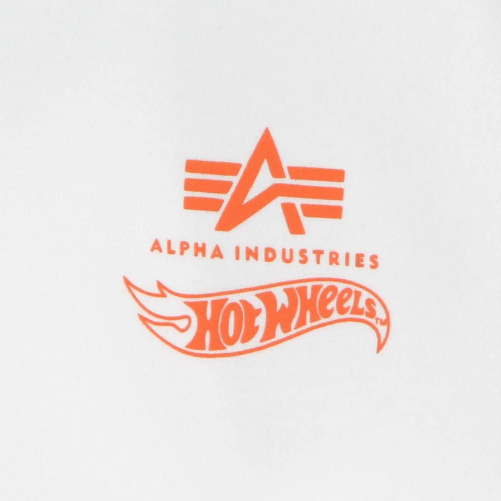 alpha industries Flame Hoody X Hot Wheels White Heren