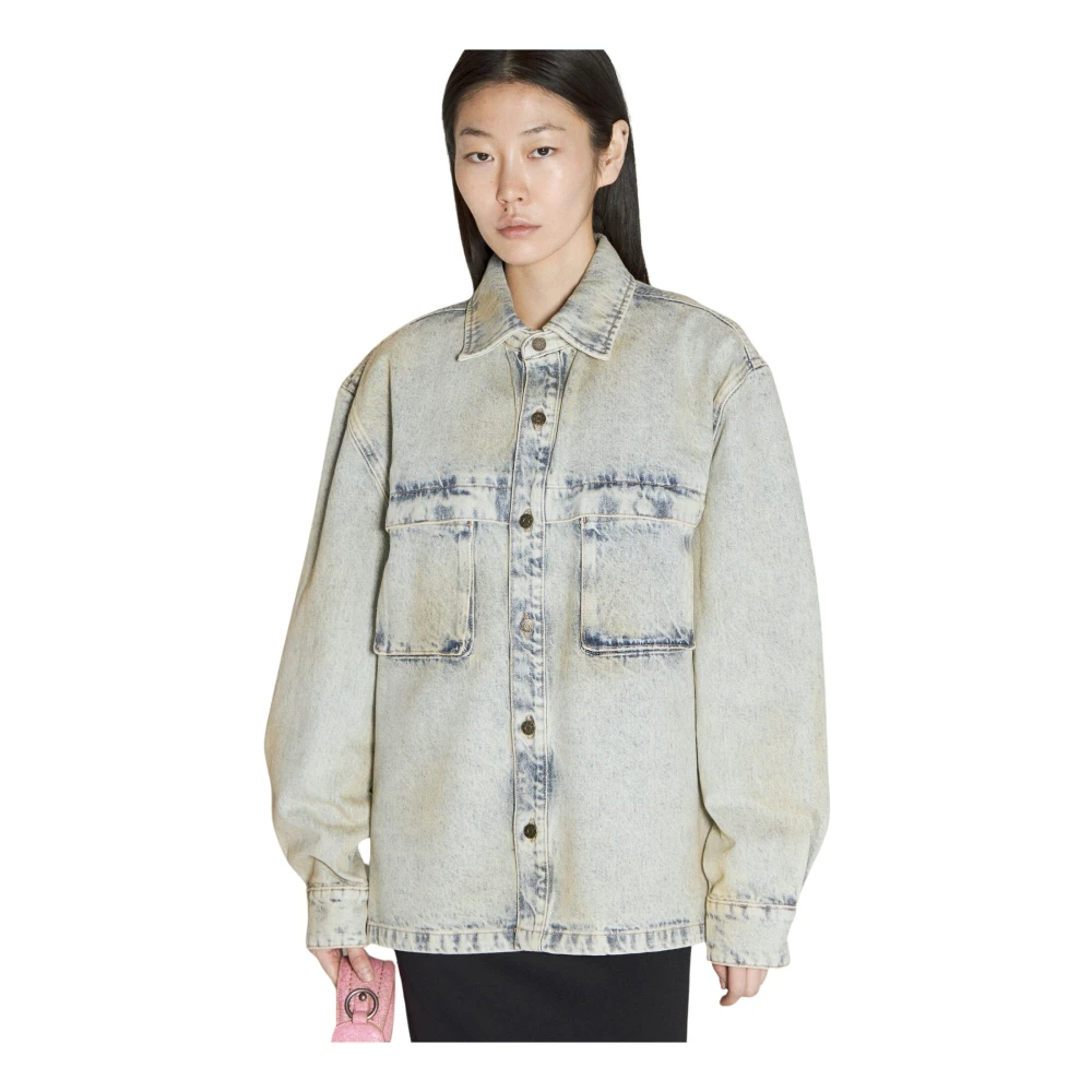 Guess Women's Blue Denim Utility Shirt