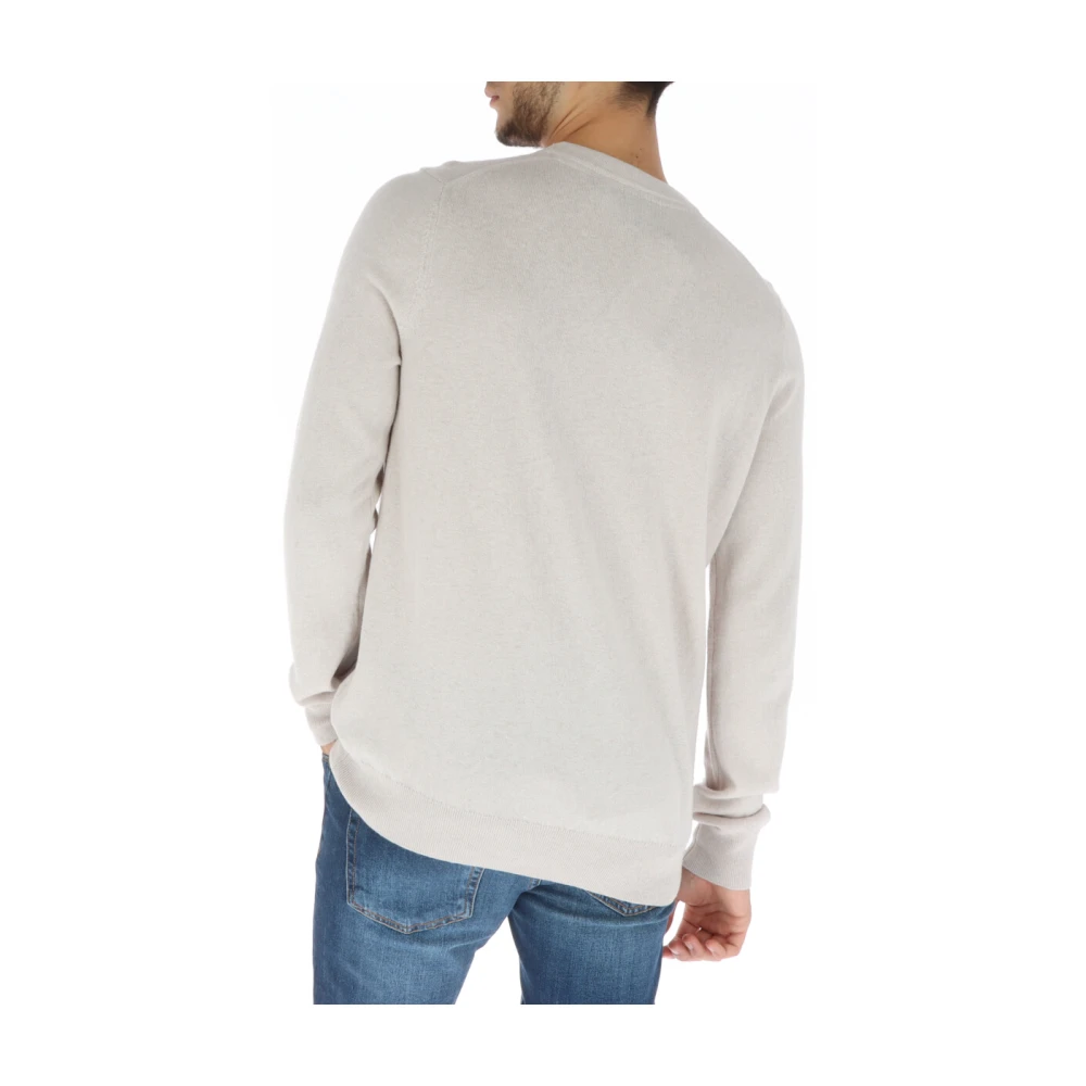Lyle & Scott Beige Gebreide Trui Herfst Winter Mannen Beige Heren