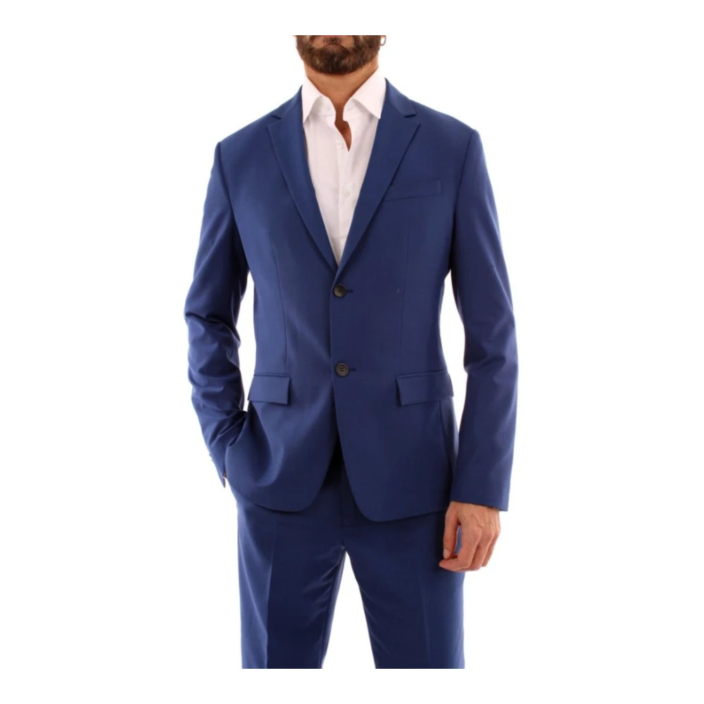 Calvin Klein Moderne Wollen Blazer Blue Heren