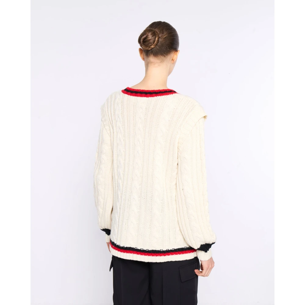 Silvian Heach Trui met contrasterende kleuren Beige Dames