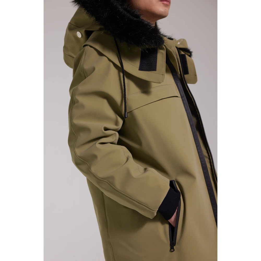 Stutterheim Waterdichte Matte Fishtail Parka Green Heren