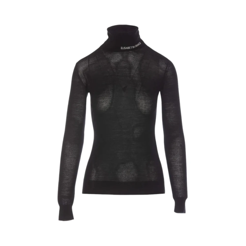 Elisabetta Franchi Stijlvolle Gebreide Top Black Dames