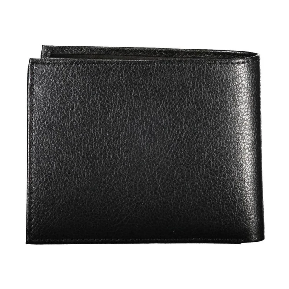 Guess Zwarte leren portemonnee met meerdere vakken Black Heren