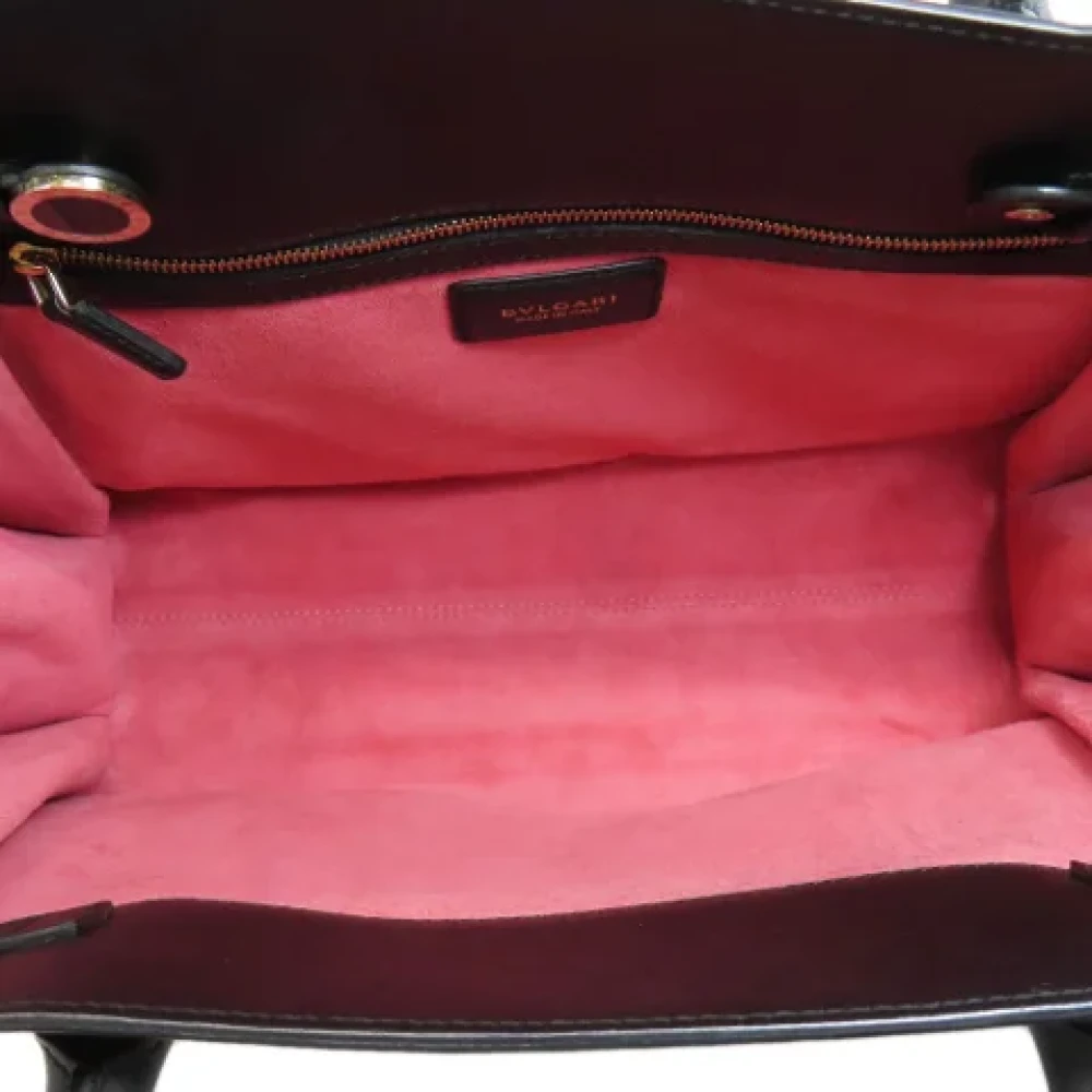 Bvlgari Vintage Pre-owned Leather handbags Beige Dames