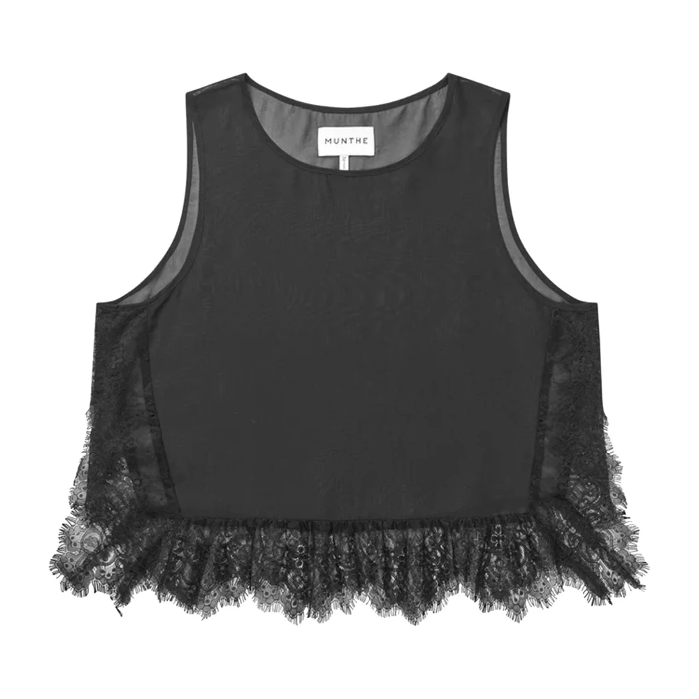 Munthe Women's Black Sleeveless Tops