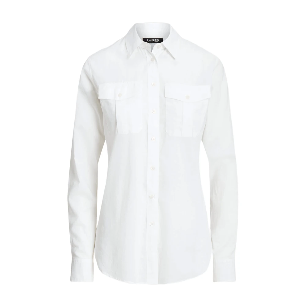 Ralph Lauren Witte Katoenen Overhemd White Dames