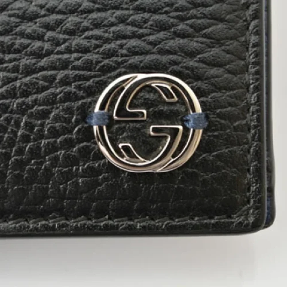 Gucci Vintage Pre-owned Leather wallets Black Heren
