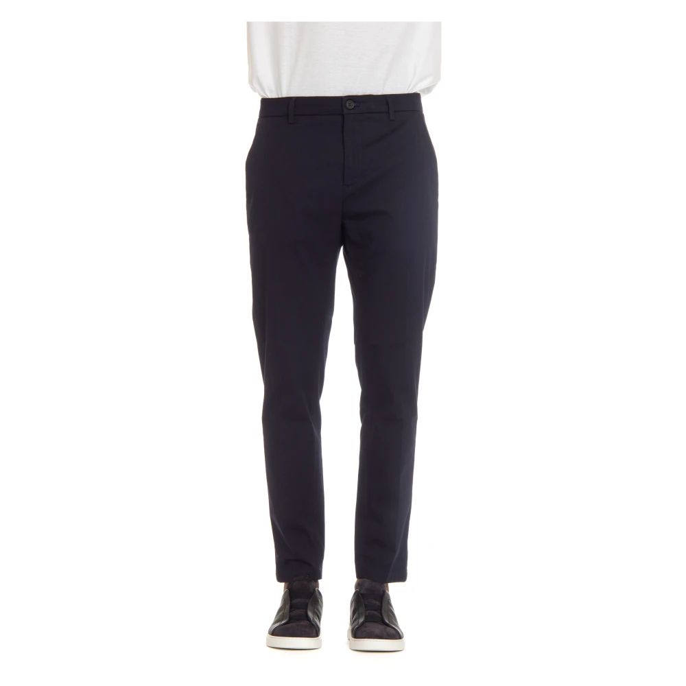 Department Five Blauwe Stretch Chino Broek Slim Fit Blue Heren
