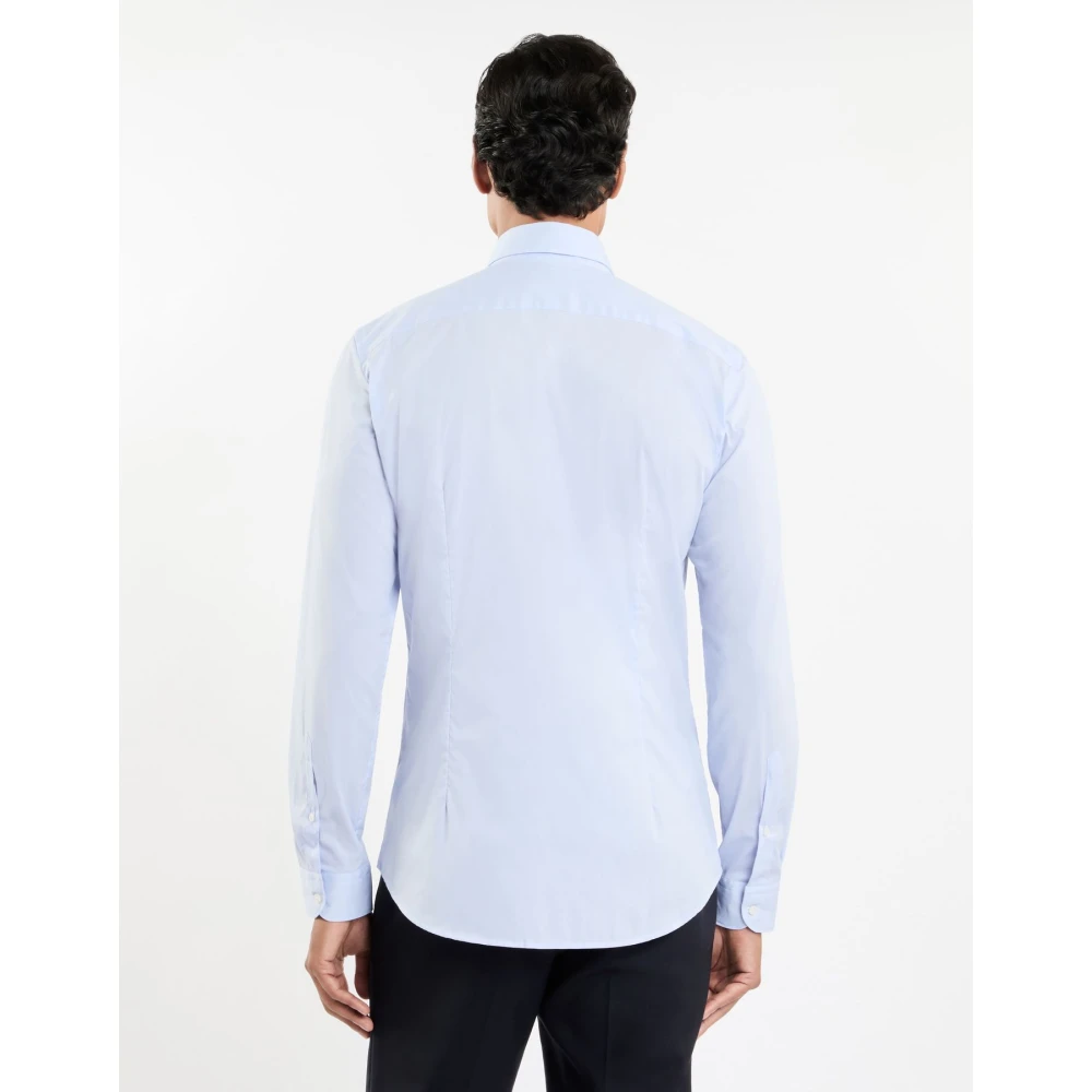 Fay Stretch katoenen overhemd Blue Heren