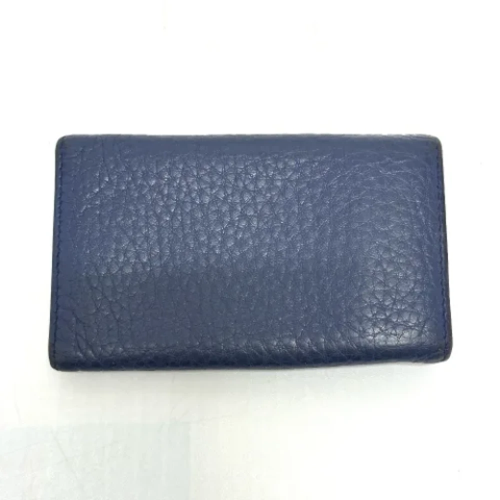 Prada Vintage Pre-owned Leather wallets Blue Dames