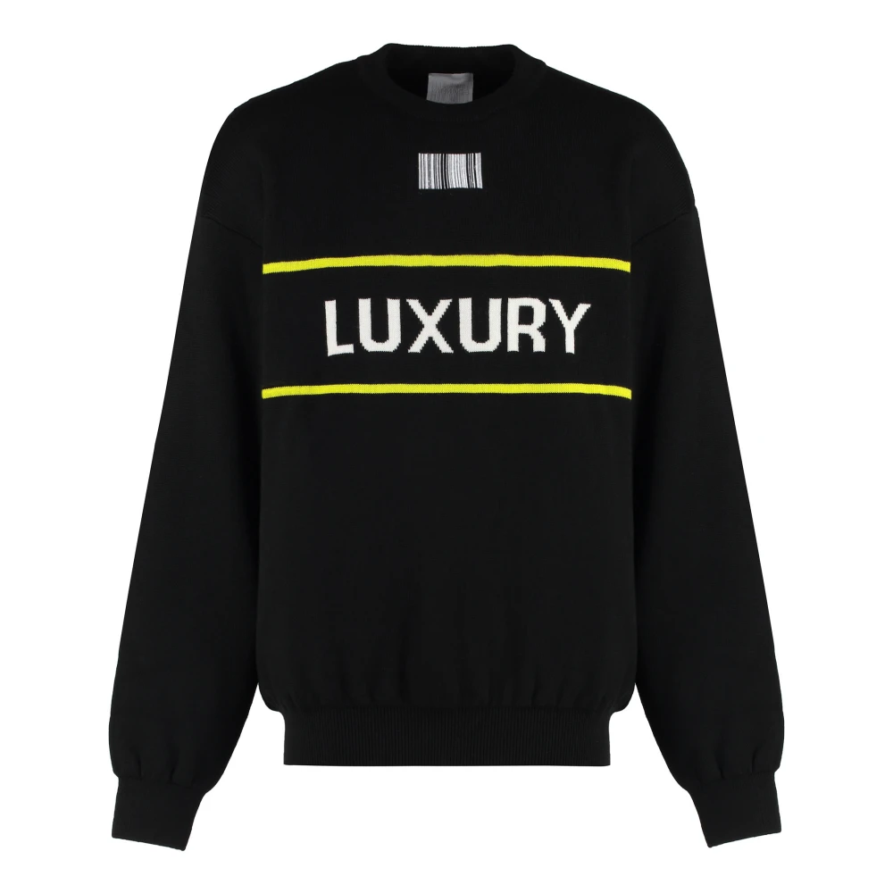 Vetements Merino Wol Crew-Neck Sweater Black Heren