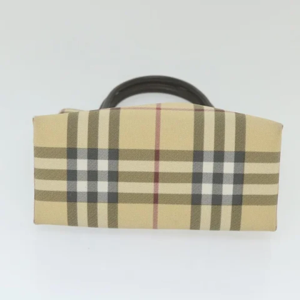 Burberry Vintage Pre-owned Canvas handbags Beige Dames