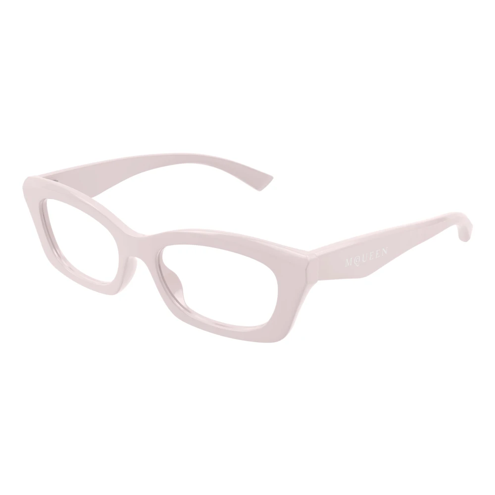 Alexander Mcqueen Women's Pink Glasses, 52 Mm, Stylish Eyeglasses Am0474o Color 005