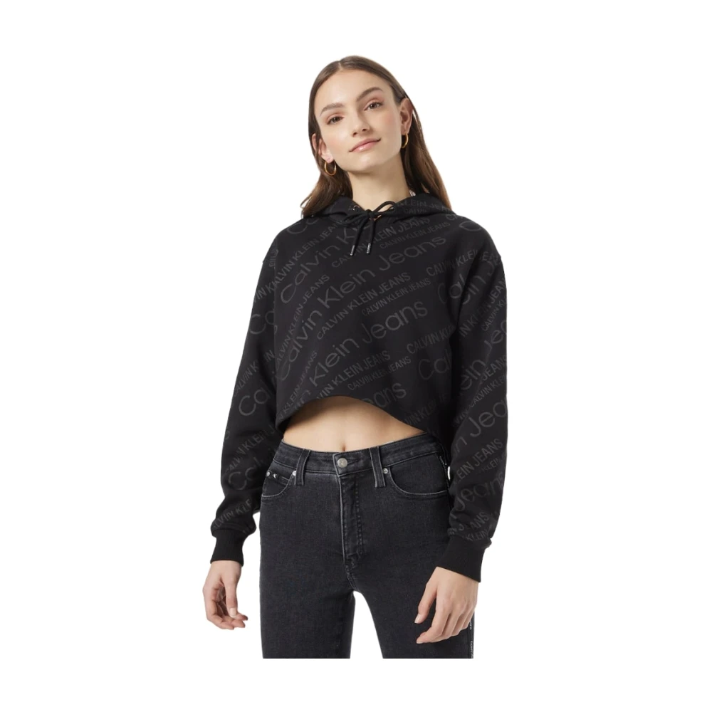 Calvin Klein Jeans Hoodie Black Dames