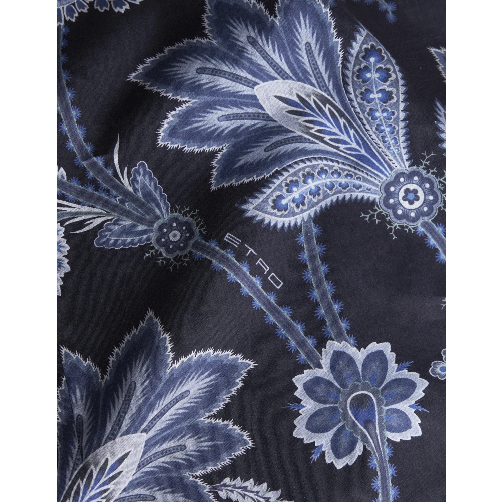 ETRO Blauw Bloemenoverhemd Multicolor Heren