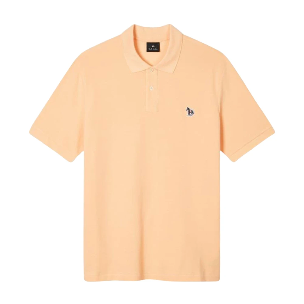 Paul Smith Polo Shirts, Male, S, Zebra Logo Polo Shirt Orange