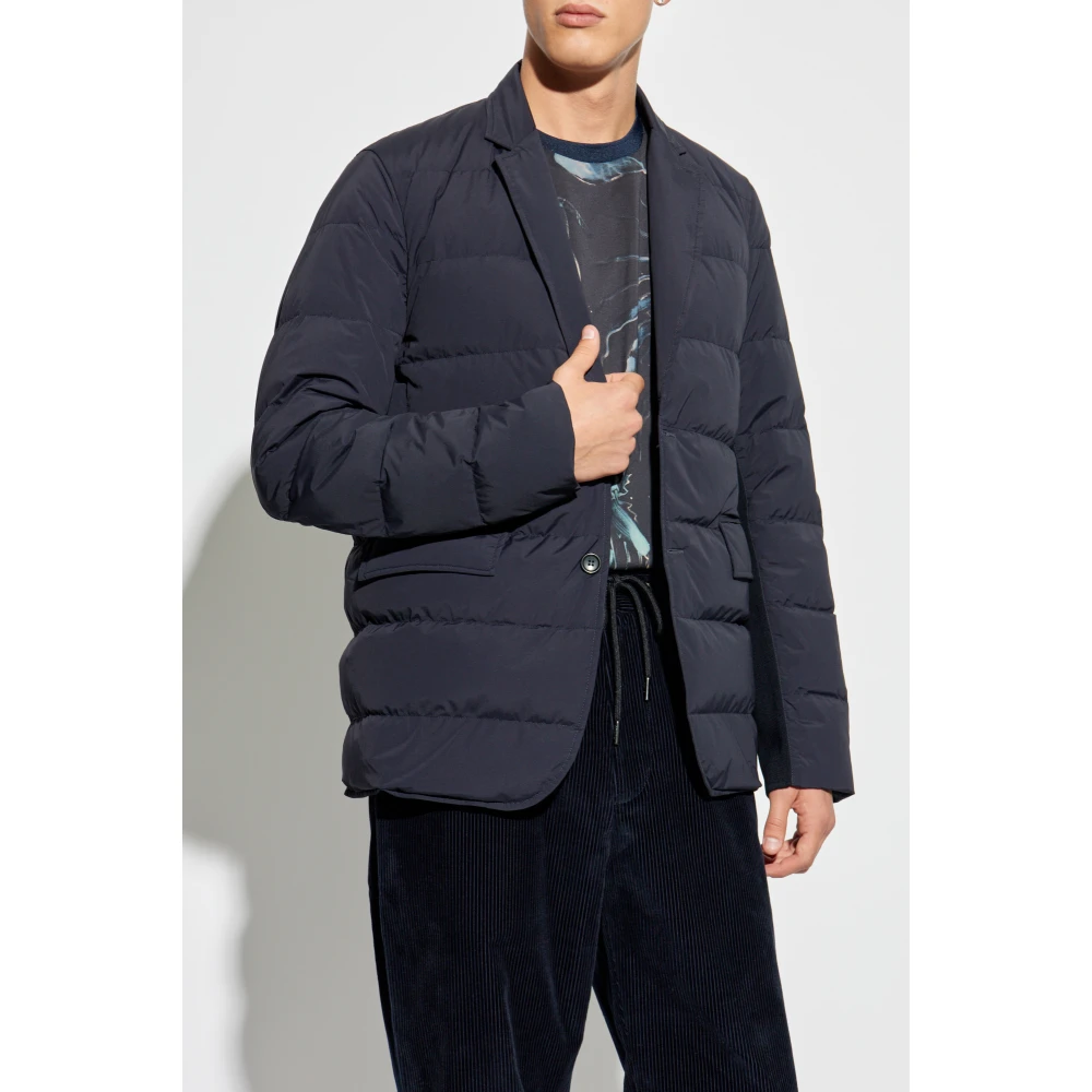 Paul Smith Donsjack met revers Blue Heren