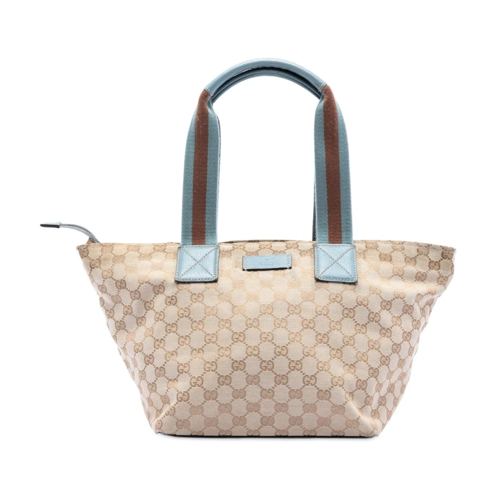 Gucci Vintage Women's Brown Pre-Owned Canvas Tote Bag