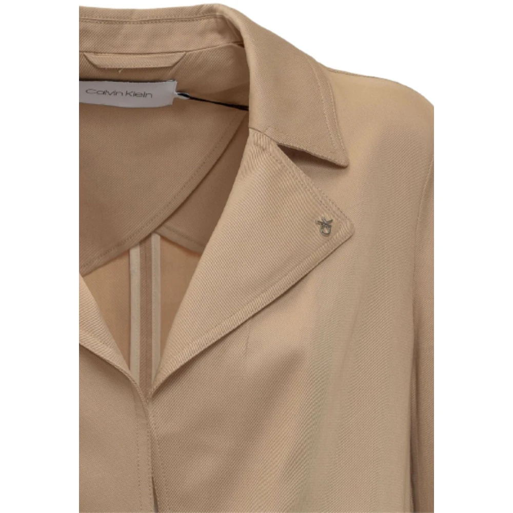 Calvin Klein Dames Regular Fit Jas Beige Dames