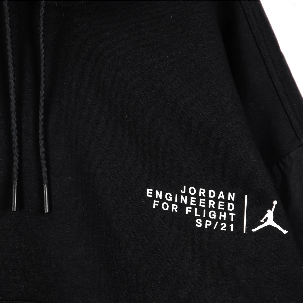 Jordan Fleece Pullover Hoody Zwart Wit Black Heren