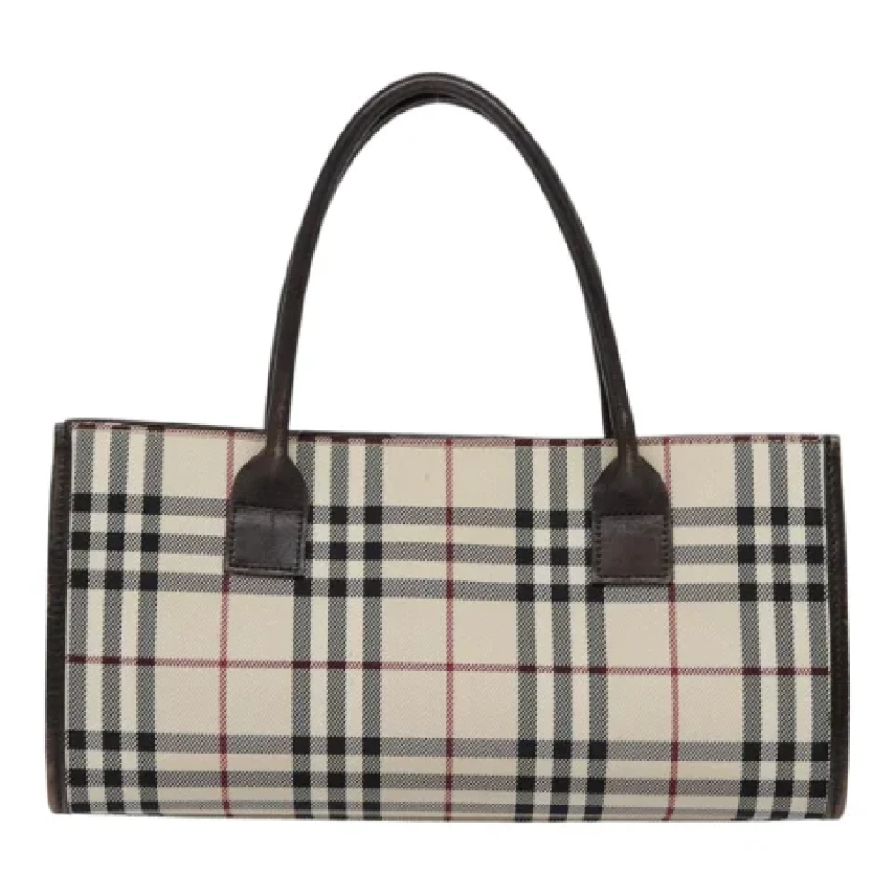 Burberry Vintage Pre-owned Leather handbags Beige Dames