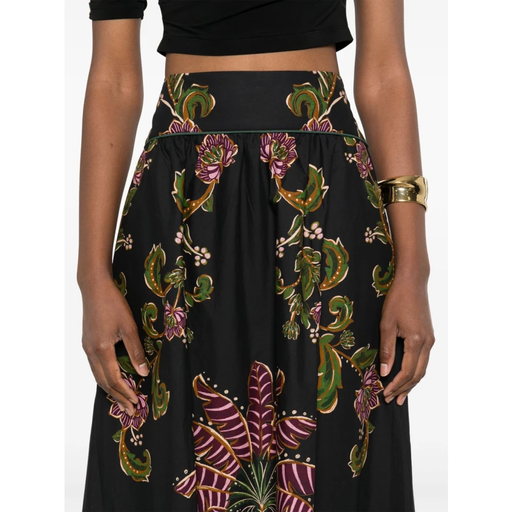 Farm Rio Zwarte Midi Rok Black Dames