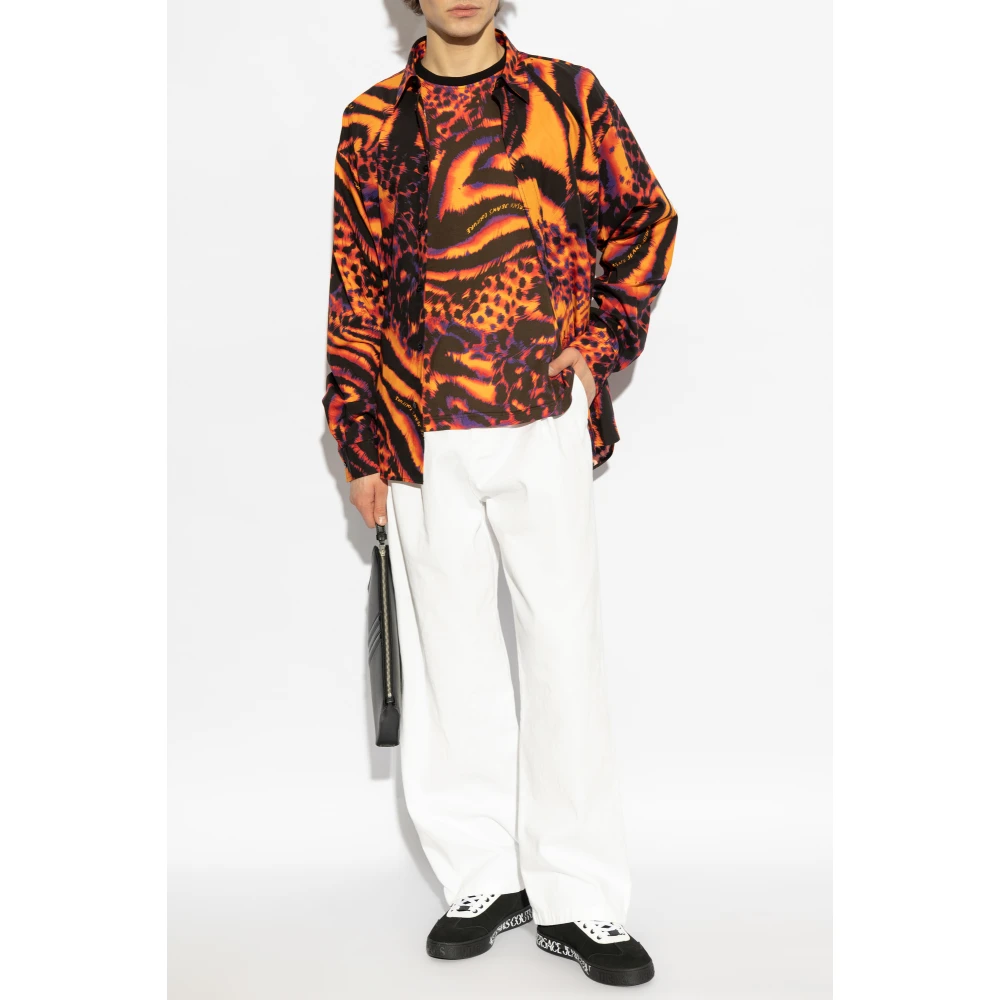 Versace Jeans Couture T-shirt met print Orange Heren