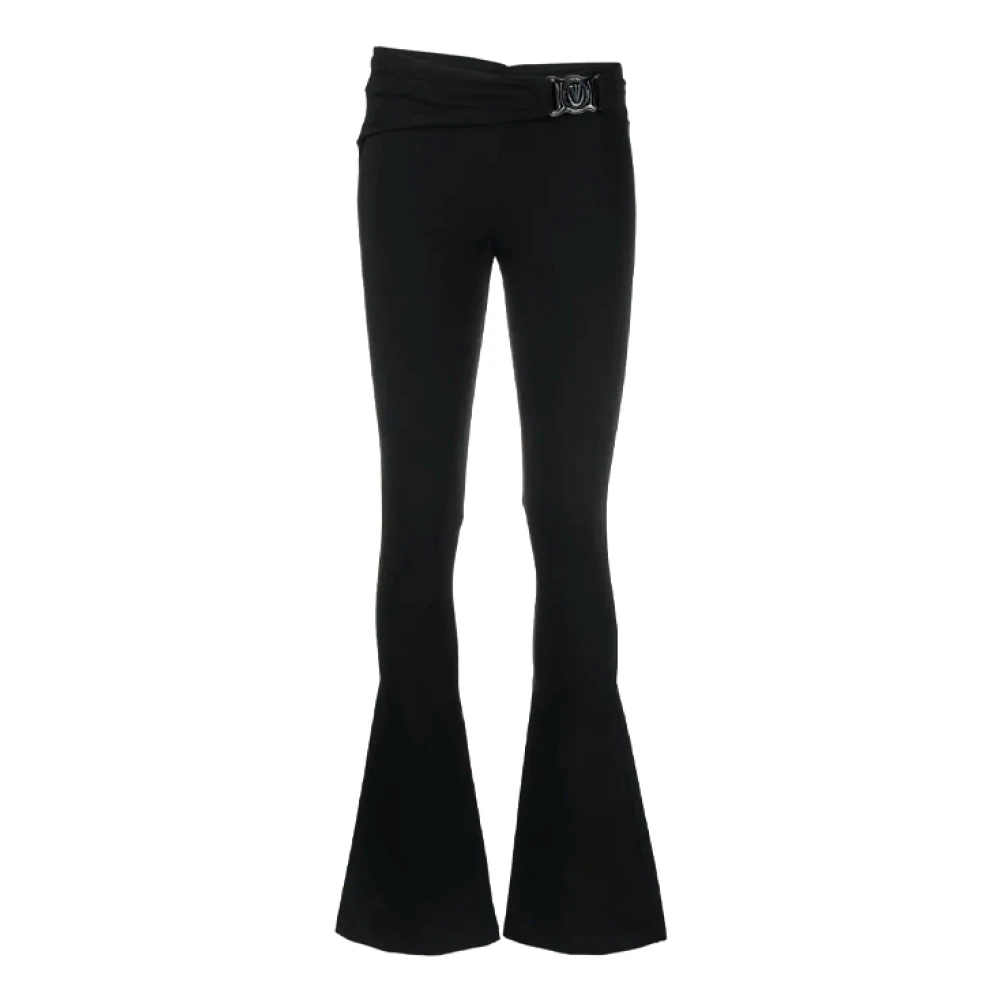 Versace Jeans Couture Zwarte Logo Leggings Black Dames