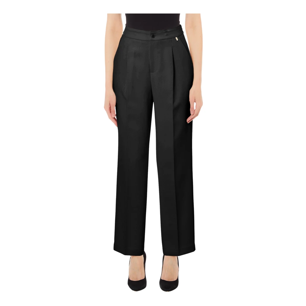 Liu Jo Crepe High Waist Broek Black Dames