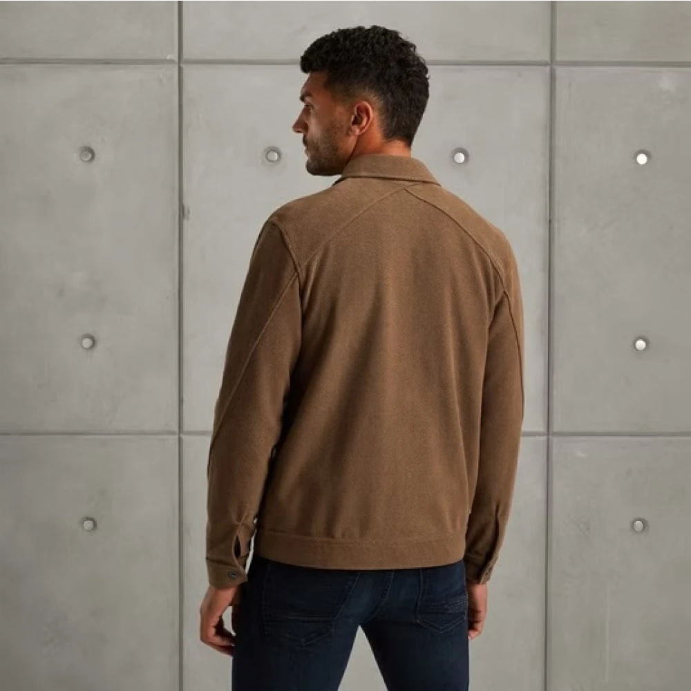 Cast Iron Deluxe Twill Jersey Knoopjas Brown Heren
