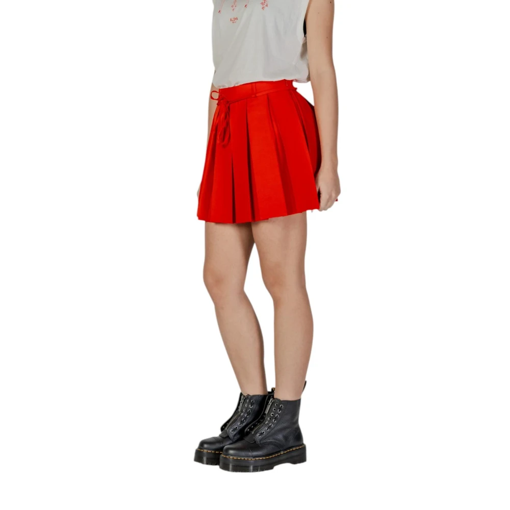 Only Rode mix rok voor lente zomer Red Dames