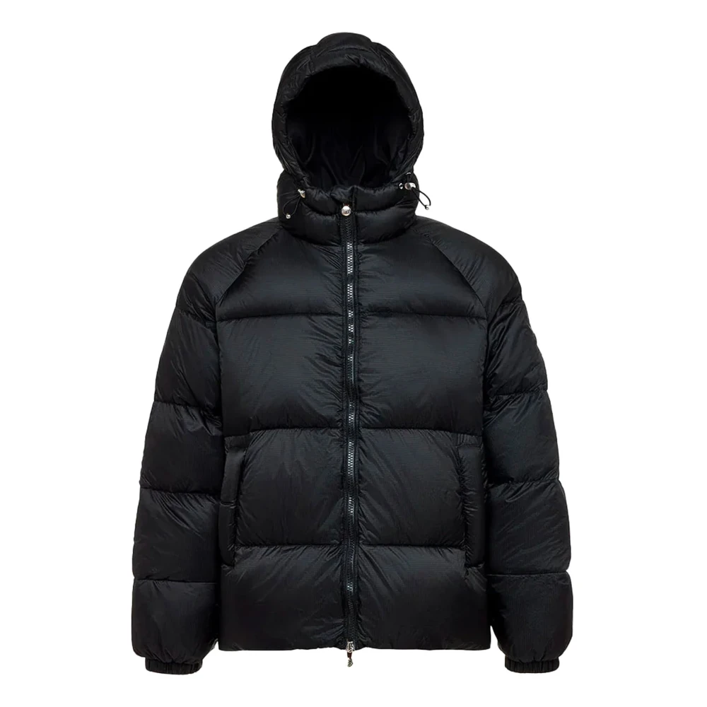 Pyrenex Zwarte capuchon ripstop jas Black Heren