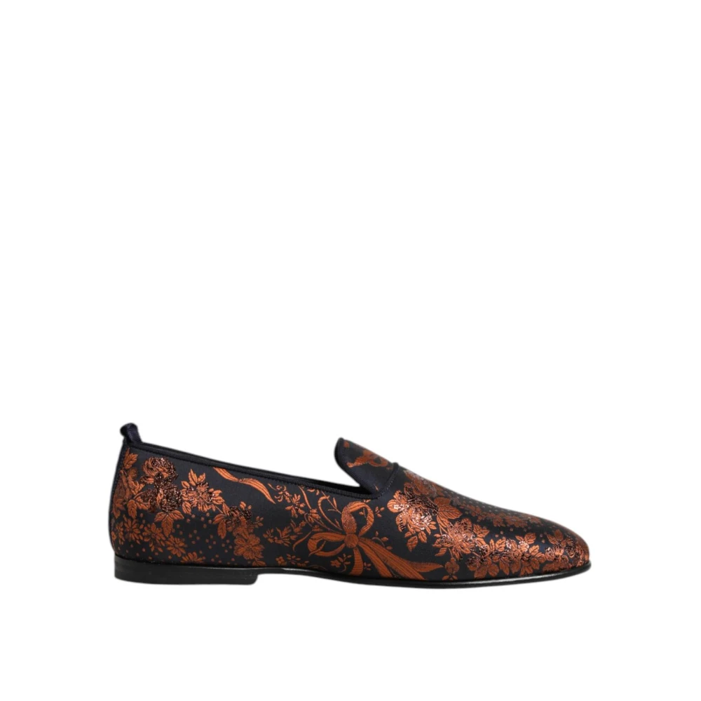 Dolce & Gabbana Men's Floral Jacquard Slip-On Loafers