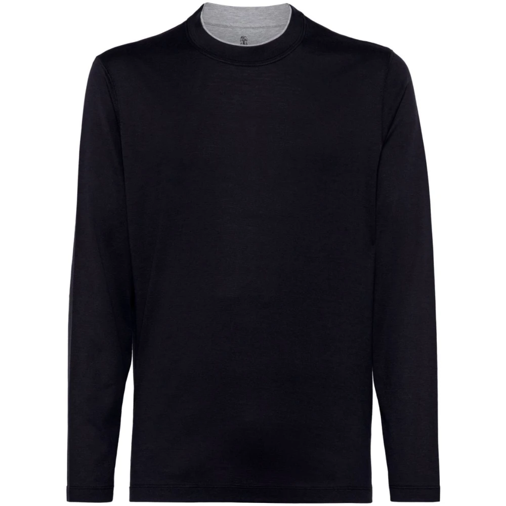 BRUNELLO CUCINELLI Stijlvolle T-shirts en Polos Blue Heren