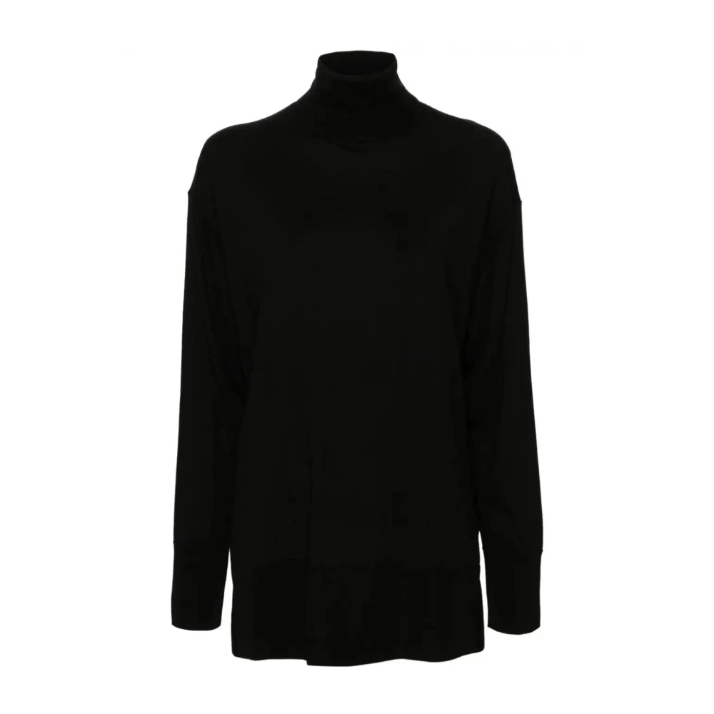 Aspesi Merino wollen coltrui Black Dames