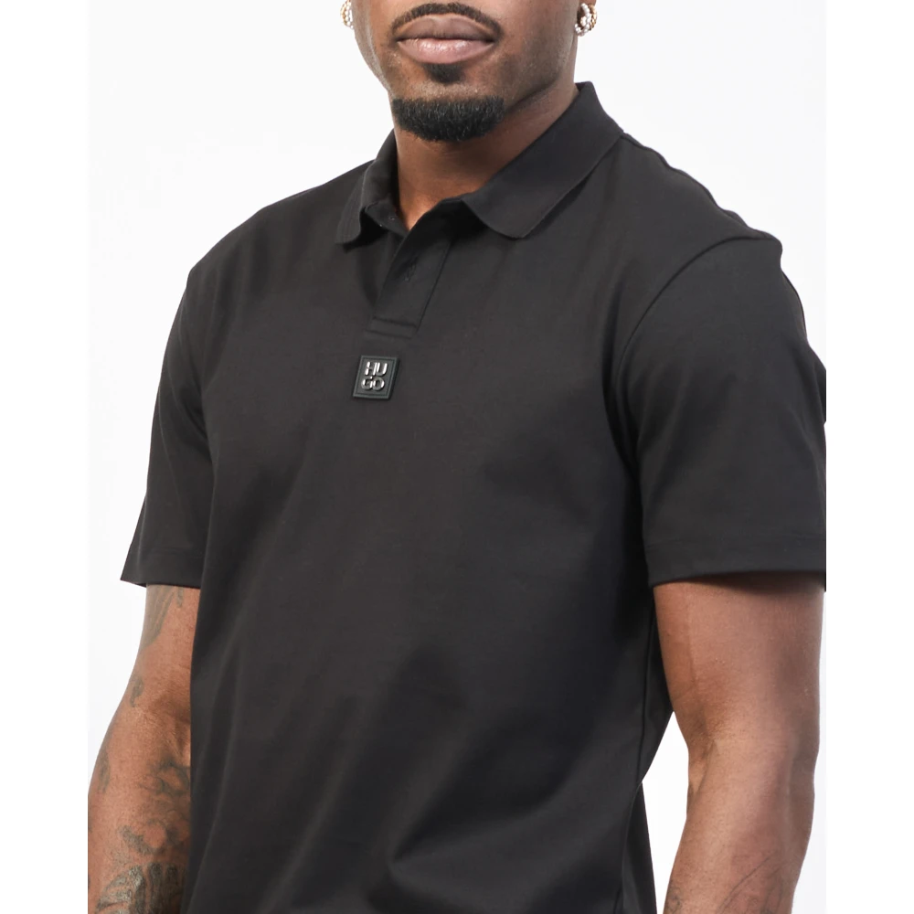Hugo Boss Zachte afwerking poloshirt met logo Black Heren