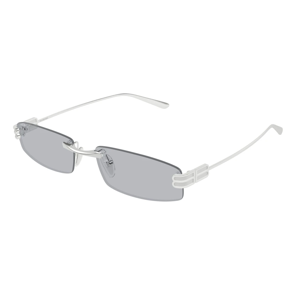Balenciaga Gossip Rectangle S Sunglasses - Male - Sunglasses - Gray - 57 Mm - Accessories