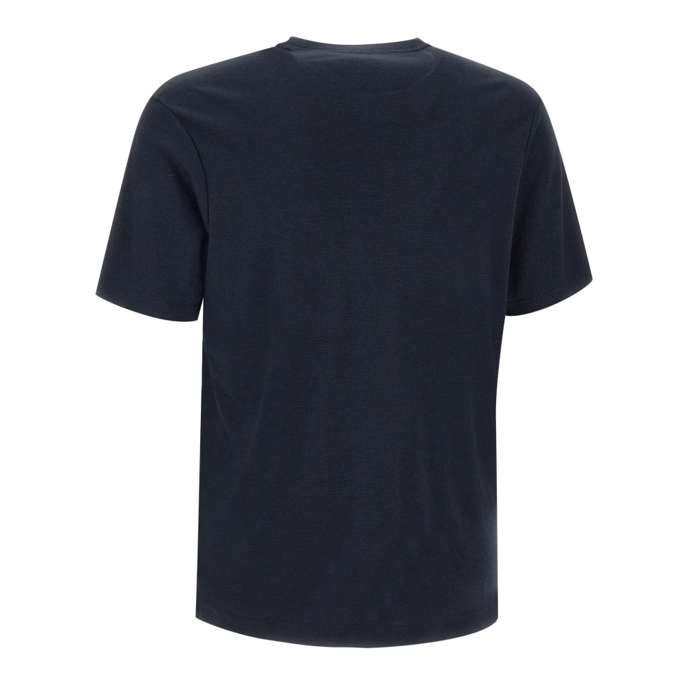 PAUL & SHARK Blauw Katoenmix T-shirt met Logo Blue Heren